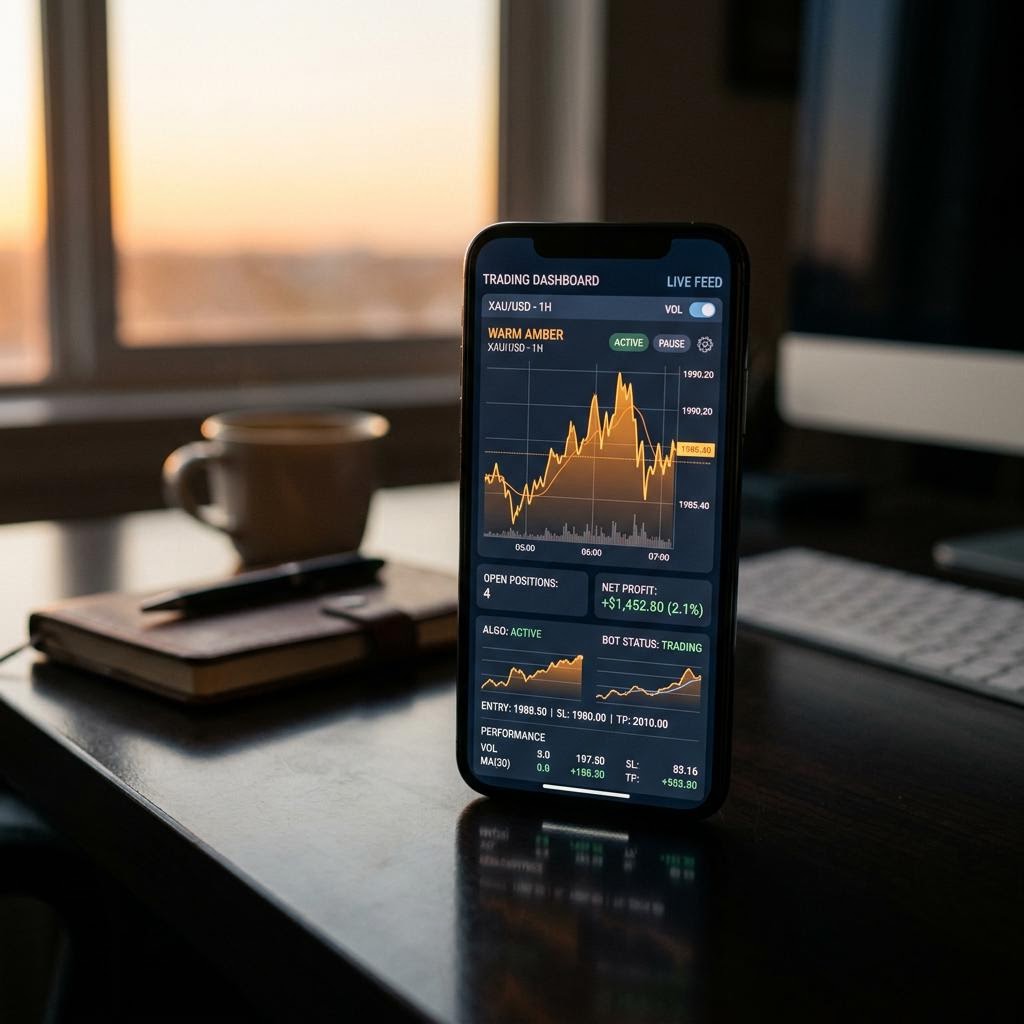 burselle AI crypto trading dashboard on a smartphone